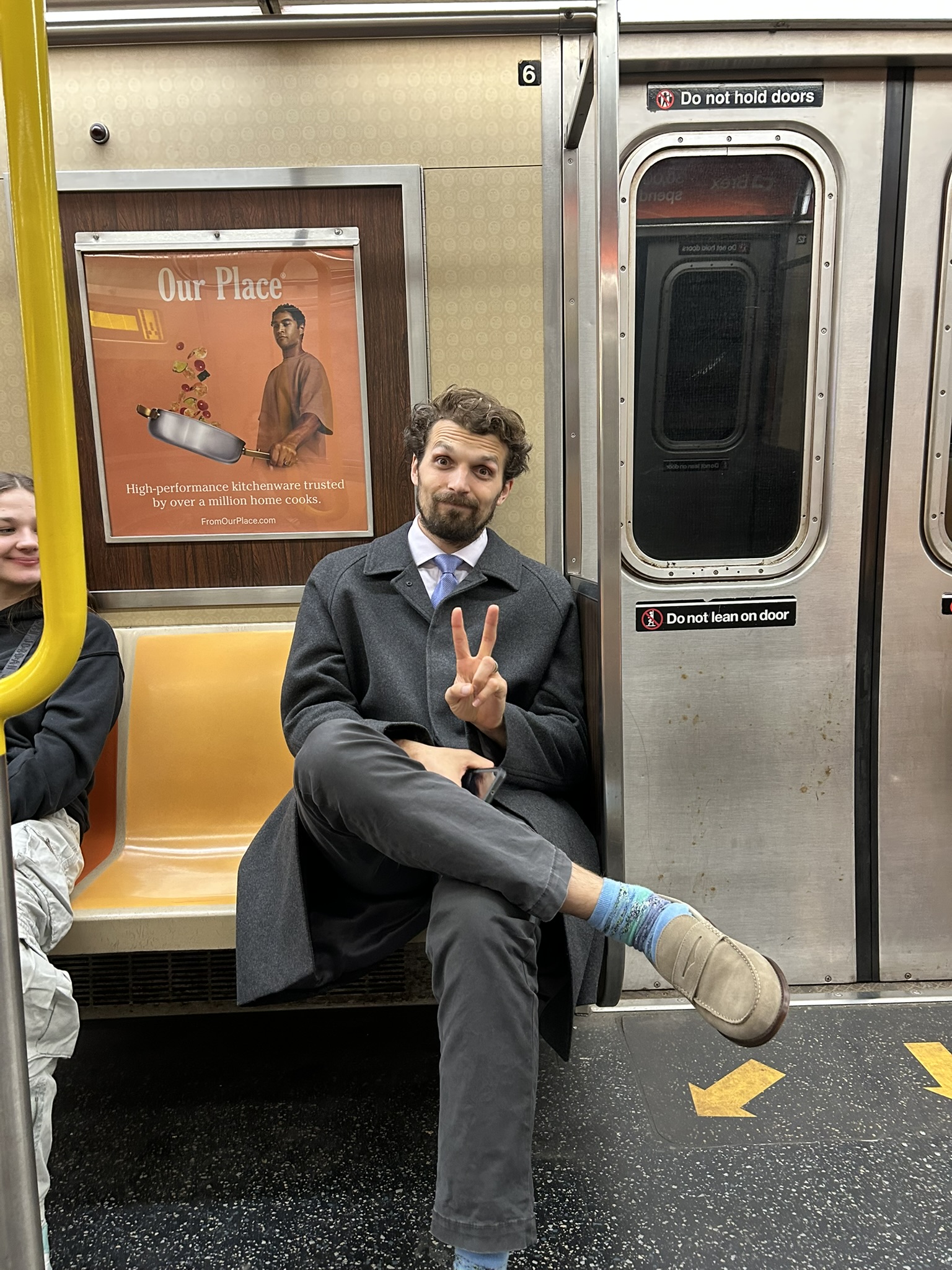 Gregory on the New York City subway